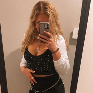 Sparkley spandex material top